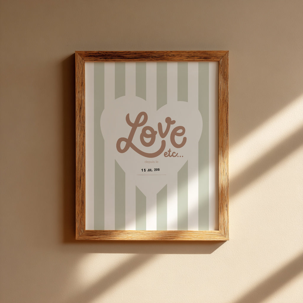 Affiche Love etc... Rayures