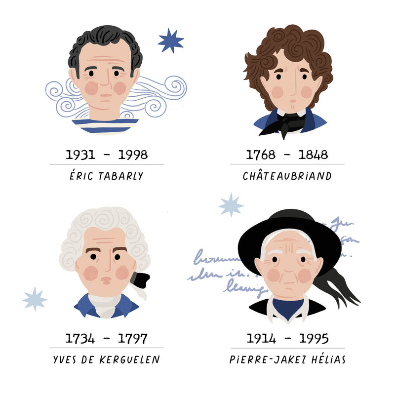 Carte - Célèbres bretons-zoom-