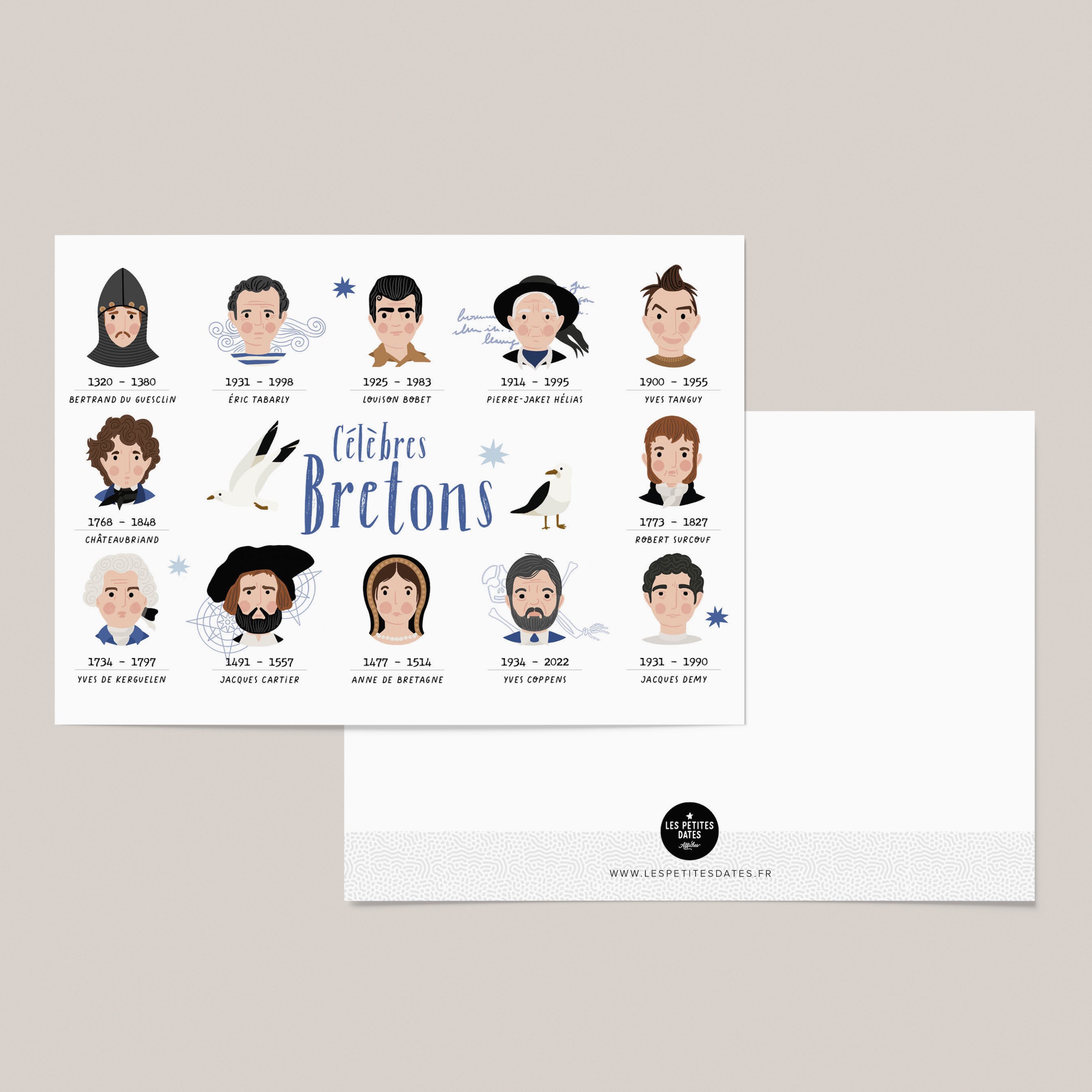 Carte - Célèbres bretons-zoom-3