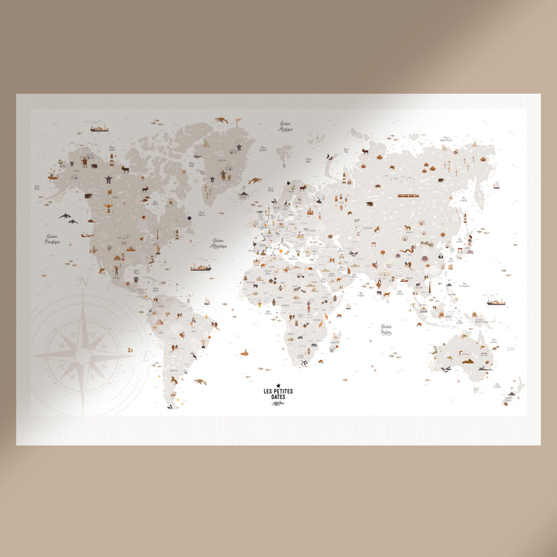 Carte du monde-zoom-