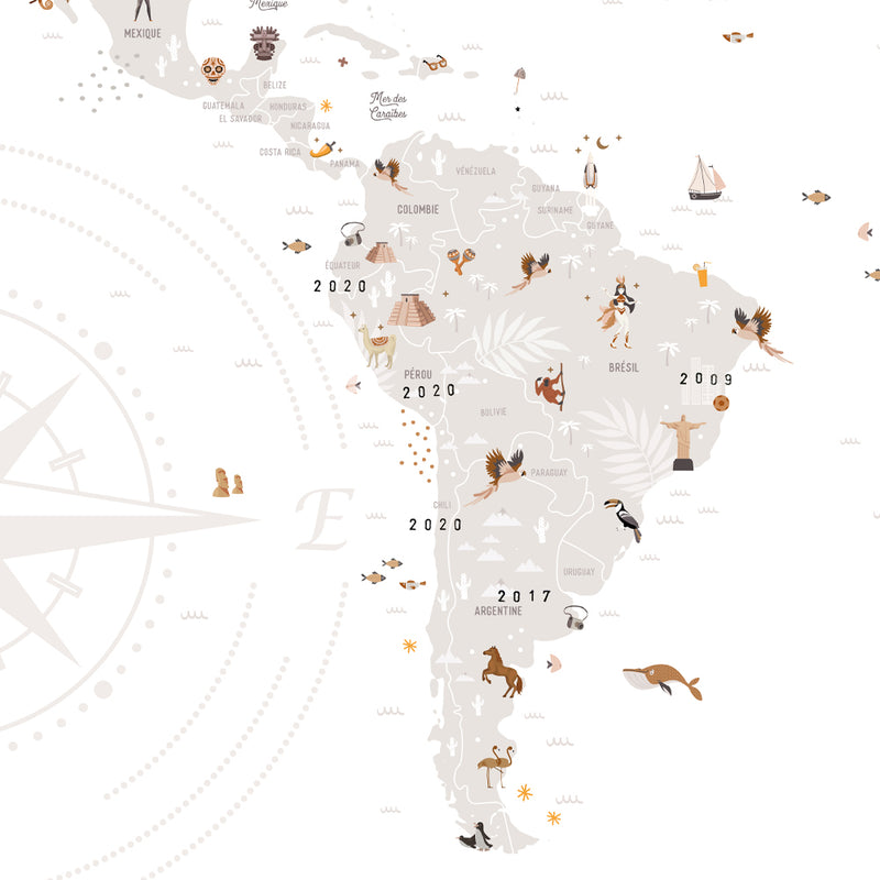 Carte du monde-zoom-