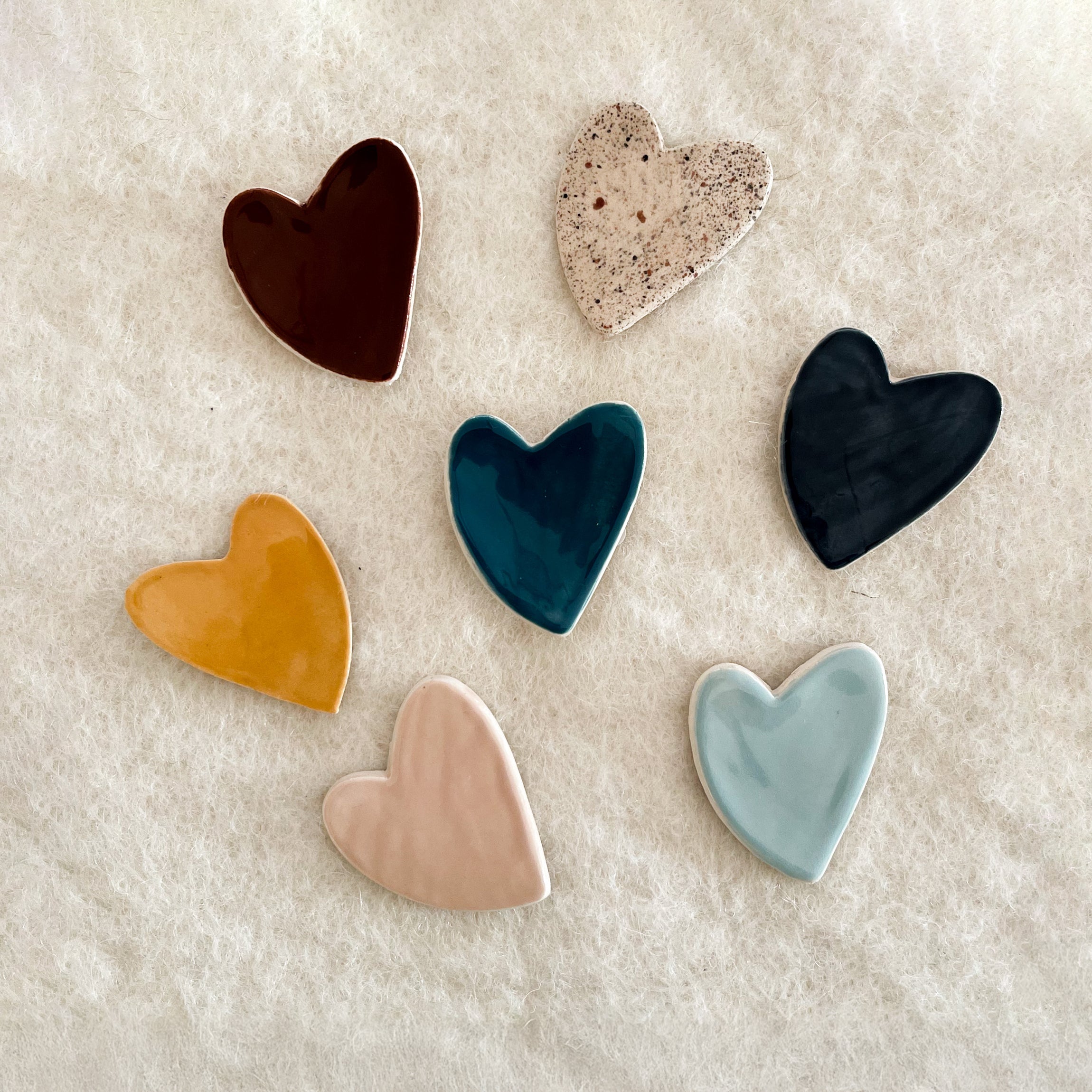 Bijou mural aimanté - céramique coeur