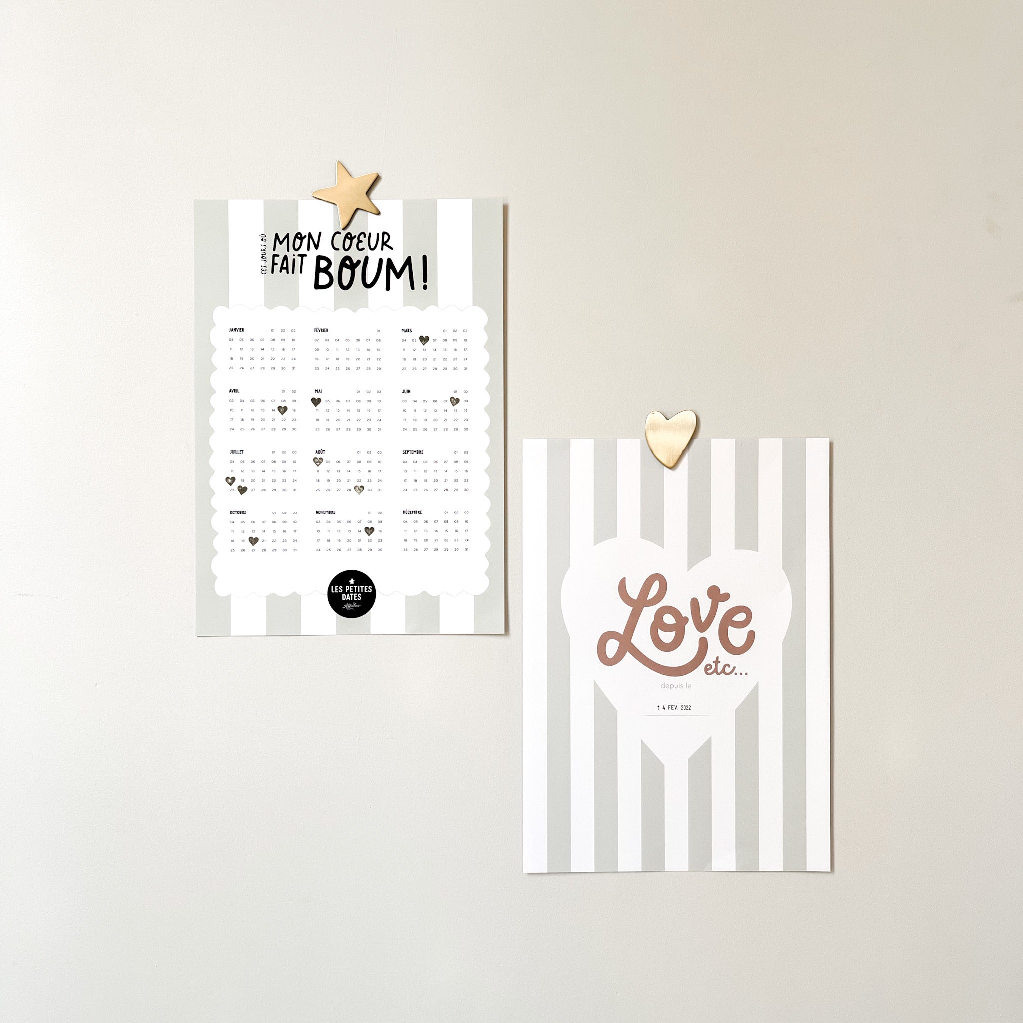 Bijou mural aimanté - étoile dorée