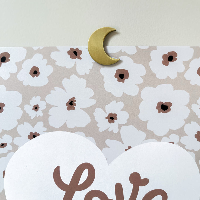 Aimant mural - mini lune dorée-zoom-