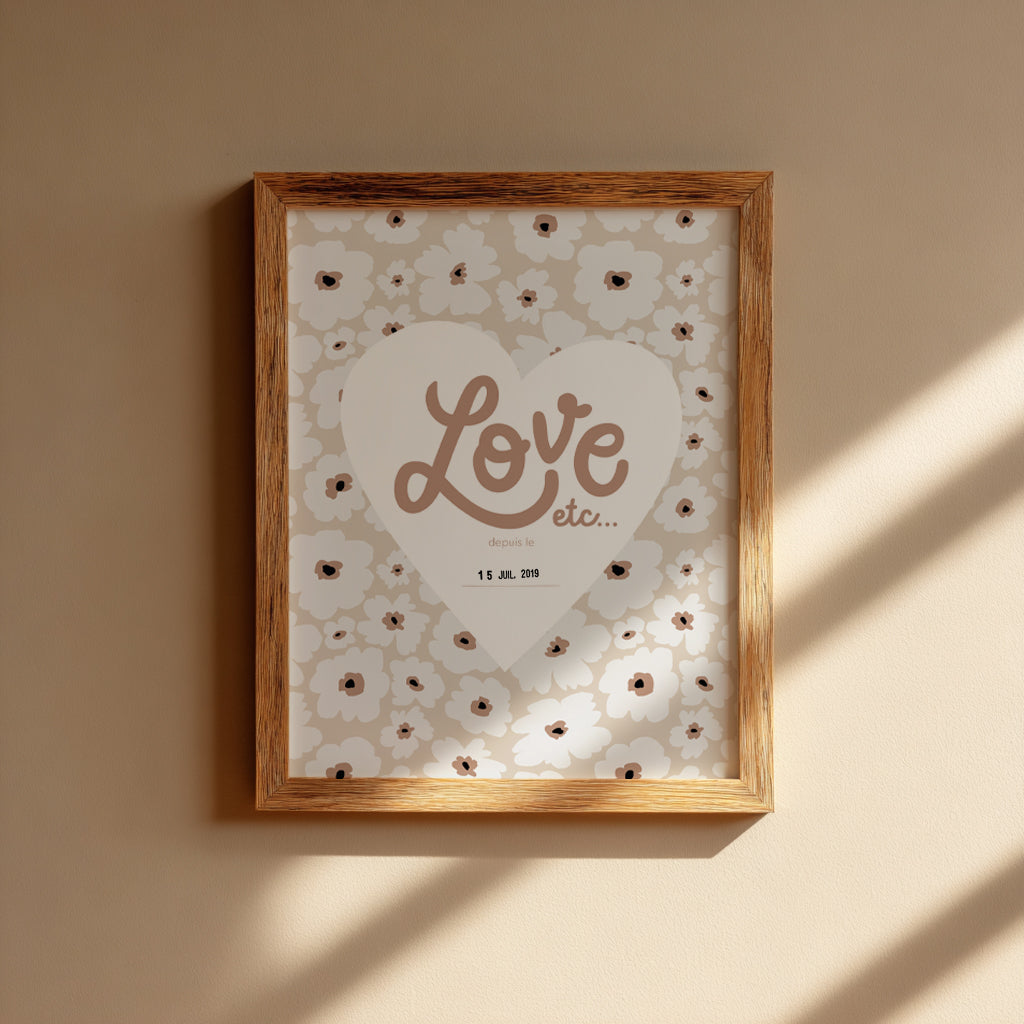 Affiche Love etc... Fleurs