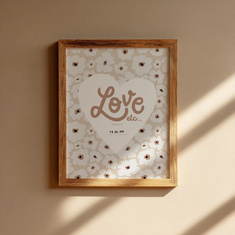 Affiche Love etc... Fleurs-zoom-