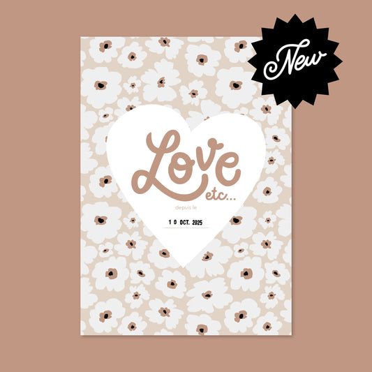 Affiche Love etc... Fleurs