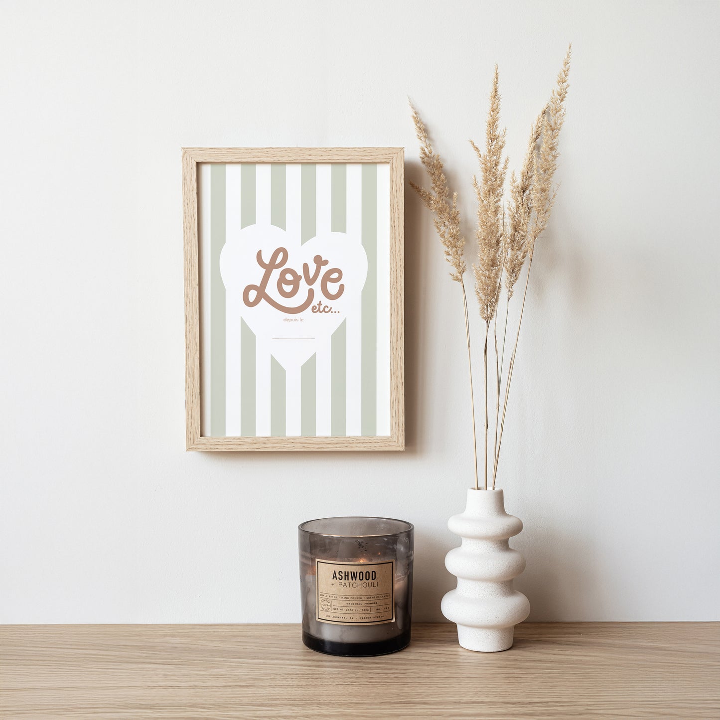 Affiche Love etc... Rayures