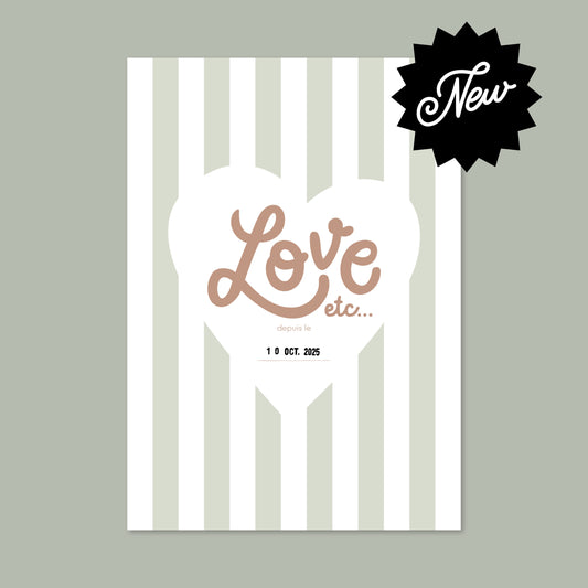 Affiche Love etc... Rayures