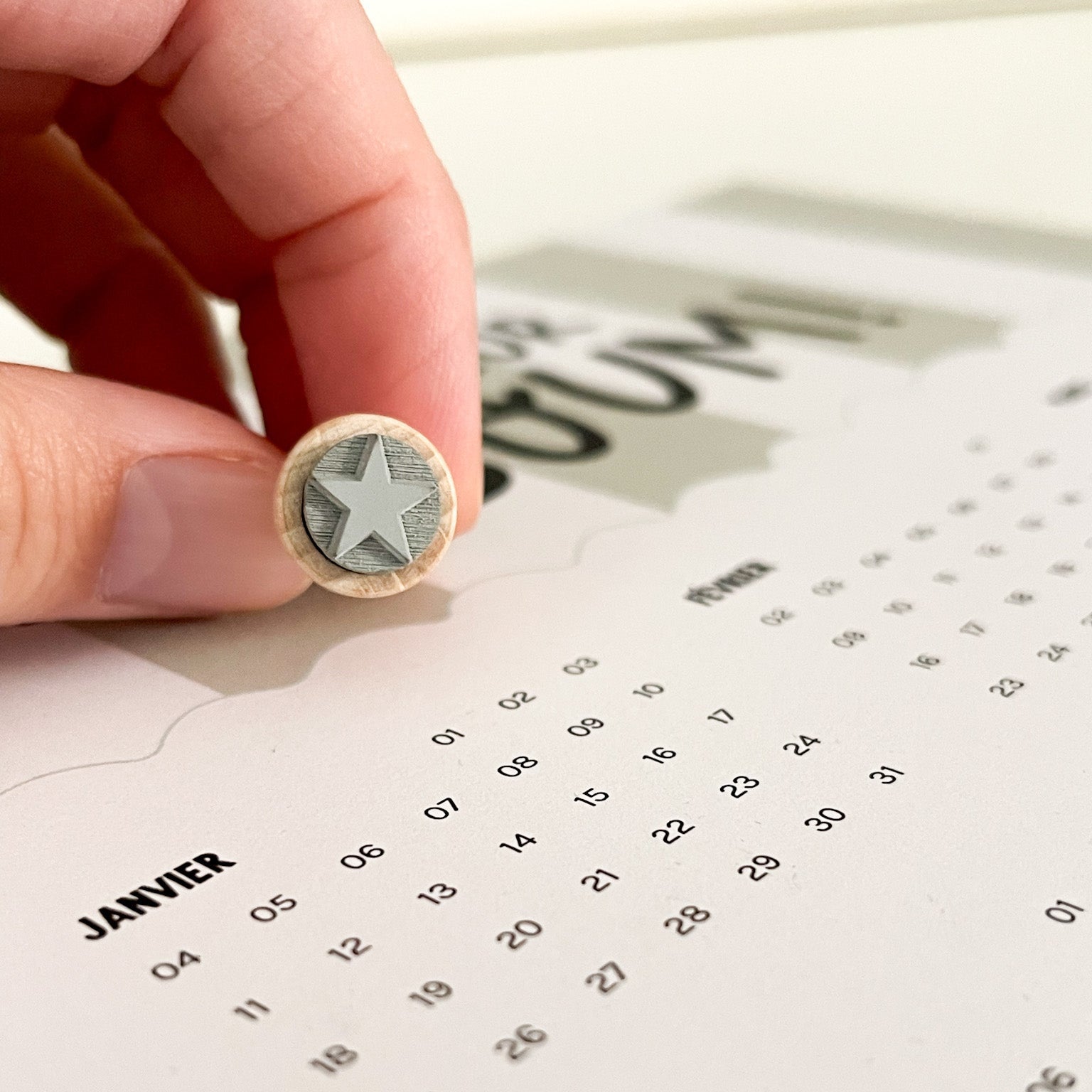 Calendrier Mon coeur fait boum - Rayures-zoom-3