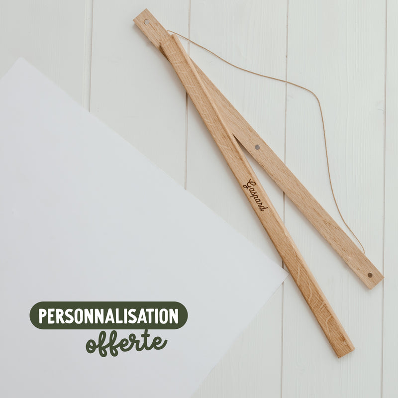 Porte-affiche en chêne personnalisable-zoom-