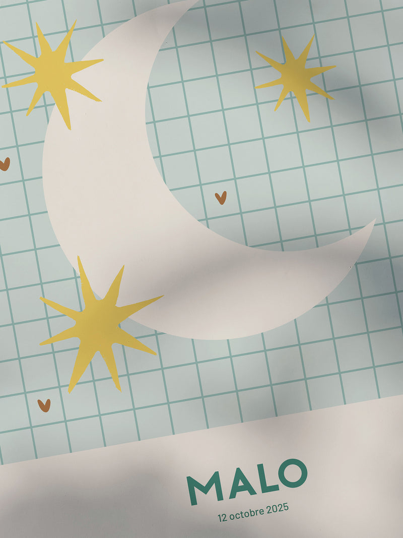 Affiche prénom - Moon-zoom-