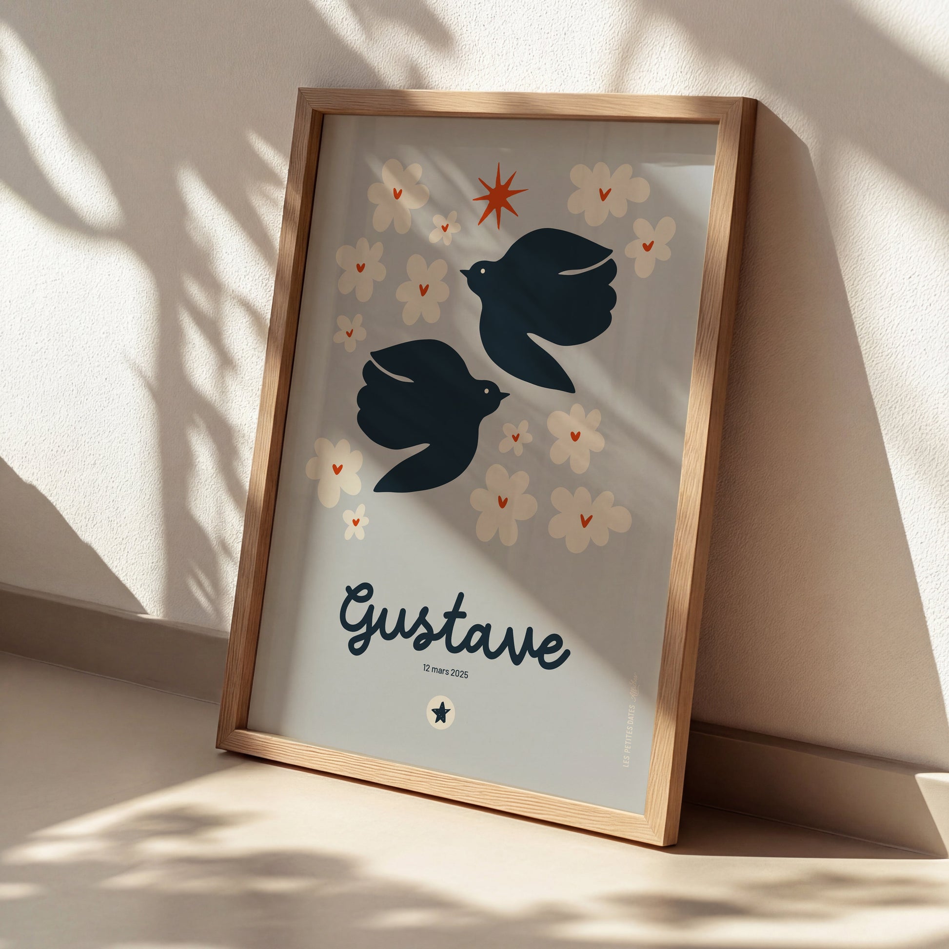 Affiche prénom - Colombe bleue-3